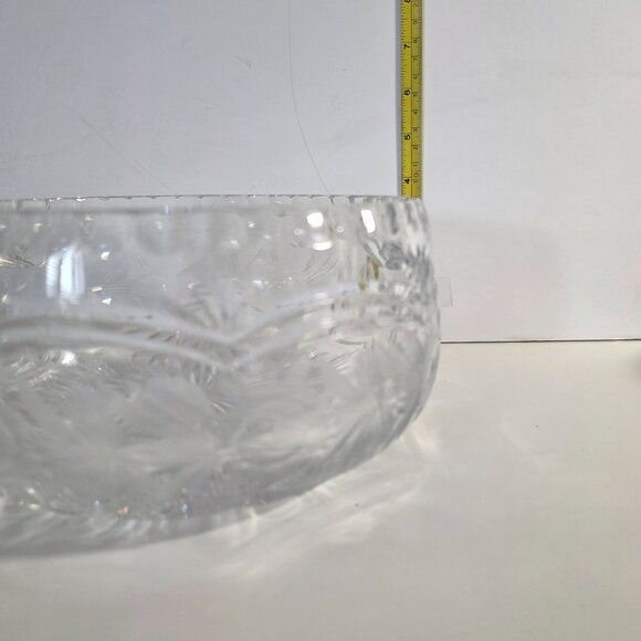 Crystal Clear Industries 24% Lead Crystal Bowl -Poland 7" diameter by 3" tall - Picture 2 of 10
